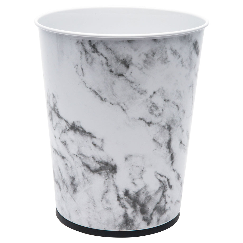Bath Bliss 1.3 gal Bathroom Trash Can Wastebasket, Marble EasyOptionXY LLC