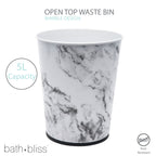 Bath Bliss 1.3 gal Bathroom Trash Can Wastebasket, Marble EasyOptionXY LLC