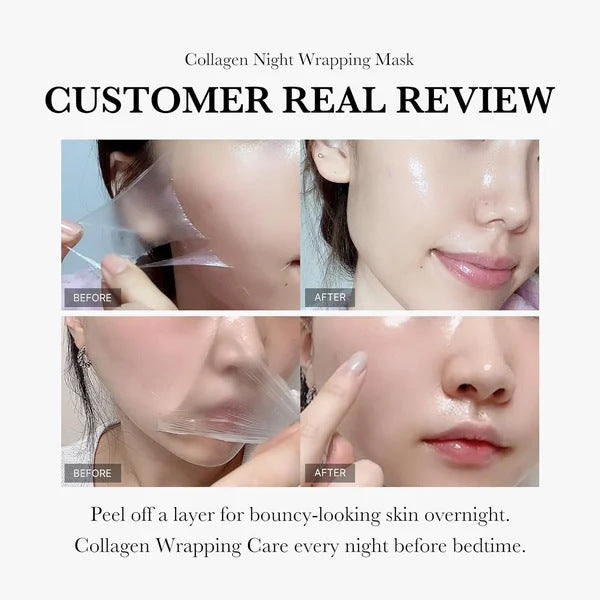 Face Night Mask Collagen Wrapping Mask Natural Ingredients Firming Elasticity & Hydration Anti-wrinkle For Skin Care Lootquake LLC