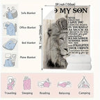 1pc Super Soft Flannel Blanket Gift From Mother To Son Suitable Bedroom Throw Blanket High Definition Printed Soft Blanket For Sofa Couch Office Bed Camping Travelling Lootquake LLC