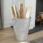 Walford Home Galvanized Farmhouse 3 Gallon Capacity Trash/Garbage Can or Waste Basket EasyOptionXY LLC