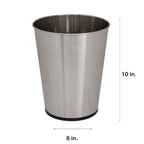 Bath Bliss 1.3 gal Iron Bathroom Trash Can, Stainless Steel EasyOptionXY LLC