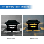 Solar Post Cap Lights 4 Pack, 4x4 Outdoor Solar Powered Post Cap Lights, Waterproof LED Fence Lights for Garden Yard Deck Patio Decoration, Black EasyOptionXY LLC