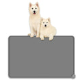Silicone Dog Cat Bowl Mat, Non-Stick Dog Food Mat, Waterproof Pet Feeding Mat, Gray