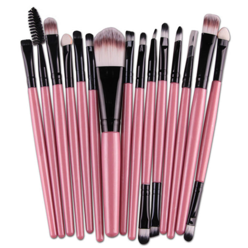 15 packs of champagne makeup brushes Pi-Mart