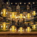 G40 LED Globe String Lights, 25 FT Outdoor Patio Light with 25+2 LED Bulbs, Waterproof Hanging Lights for Backyard Porch Deck Party Decor, 2200K, Black EasyOptionXY LLC