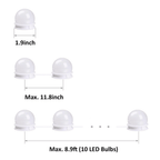 Vanity Mirror Lights, Hollywood Style Makeup Mirror Lights with 10 Dimmable LED Bulbs with Stickers, Vanity Makeup Lights for Bathroom and Dressing Table, Mirror Not Included EasyOptionXY LLC