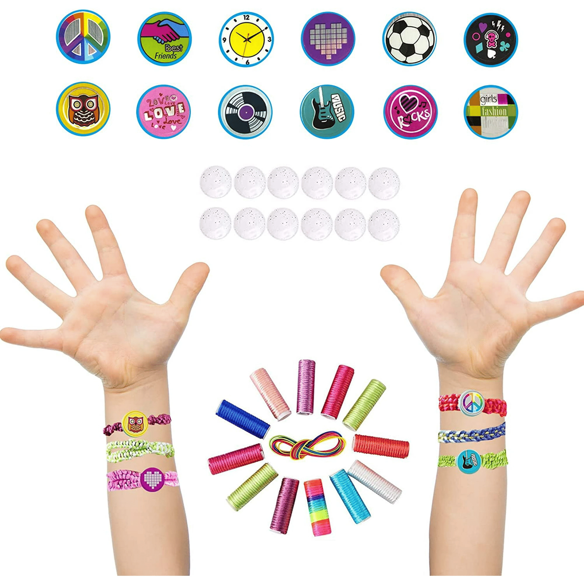 Arts and Crafts Toys for Girls Ages 6-12, Loom Bracelet Making Kit with String, Handmade Bracelet Kit DIY Bracelet Maker for Teen Girl Gifts Party Supply and Travel Activities EasyOptionXY LLC