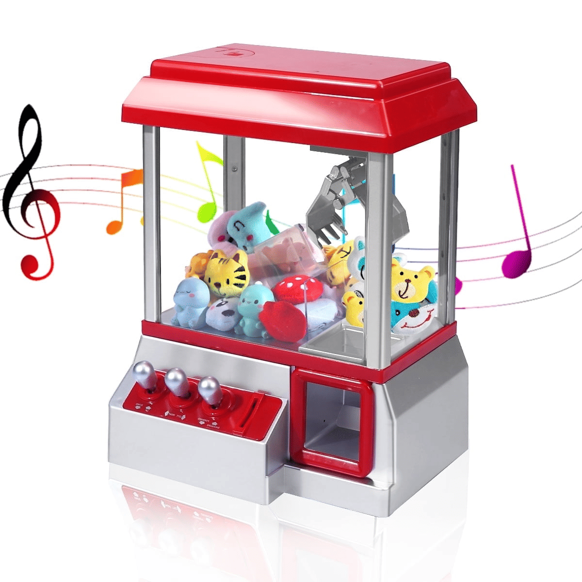 Claw Machine Arcade Game, Mini Claw Toy with Sound, Candy Grabber Prize Dispenser Vending Machine Christmas Birthday Gift for Boys Girls EasyOptionXY LLC