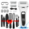 Electric Callus Remover for Feet, Rechargeable Hard Skin Remover Pedicure Tools, 13 in 1 Electric Callous Remover Kit for Cracked Heels, White EasyOptionXY LLC