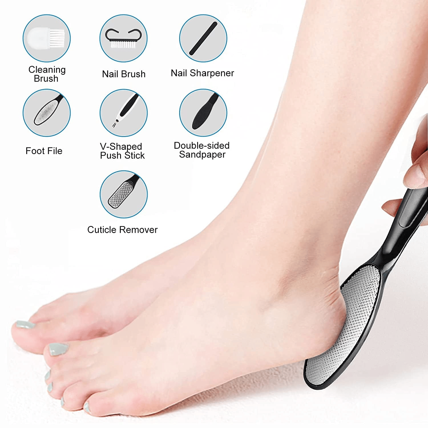Electric Callus Remover for Feet, Rechargeable Hard Skin Remover Pedicure Tools, 13 in 1 Electric Callous Remover Kit for Cracked Heels, White EasyOptionXY LLC