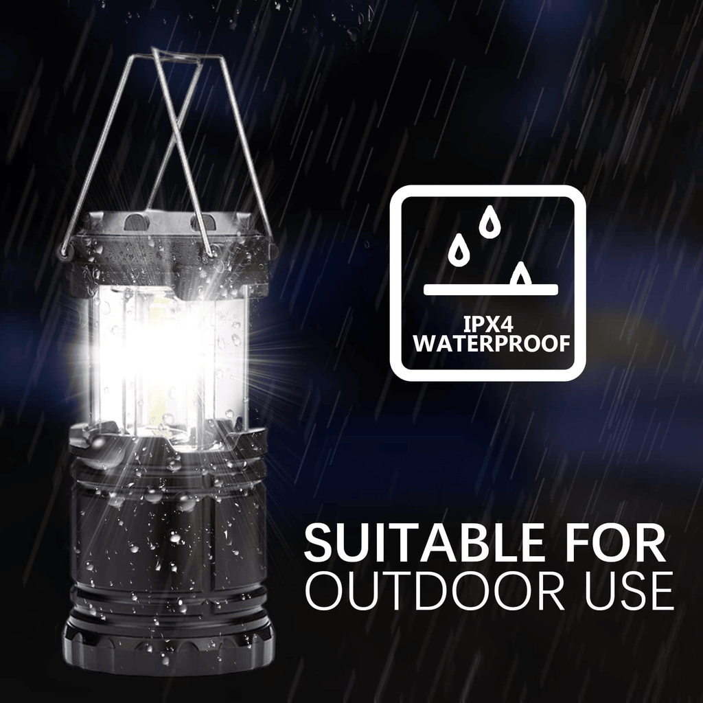 Jellas Collapsible LED Camping Lanterns 4 Packs, IPX4 Waterproof Portable Camp Light, Lightweight Battery LED Lantern for Camping/ Hiking/Emergency/Outages, Black EasyOptionXY LLC