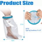 KEKOY Cast Cover for Leg in Shower, Reusable Adult Waterproof Leg Cast Protector Shower Bandage Wound Showering for Broken Long Leg Knee Foot Ankle Wound Burns, 24in EasyOptionXY LLC