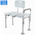 KEKOY Shower Transfer Bench for Bathtub 500LBs, FSA/HSA Eligible Tub Shower Chair Seat, Height Adjustable Shower Stool for Elderly, Disabled, Blue