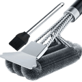 JELLAS Brush for Outdoor Grill, BBQ Brush for Grill Cleaning, 18" Grill Cleaner Brush and Scraper for Gas/Porcelain/Charbroil Grates, Smoker Grill Accessories Tool EasyOptionXY LLC