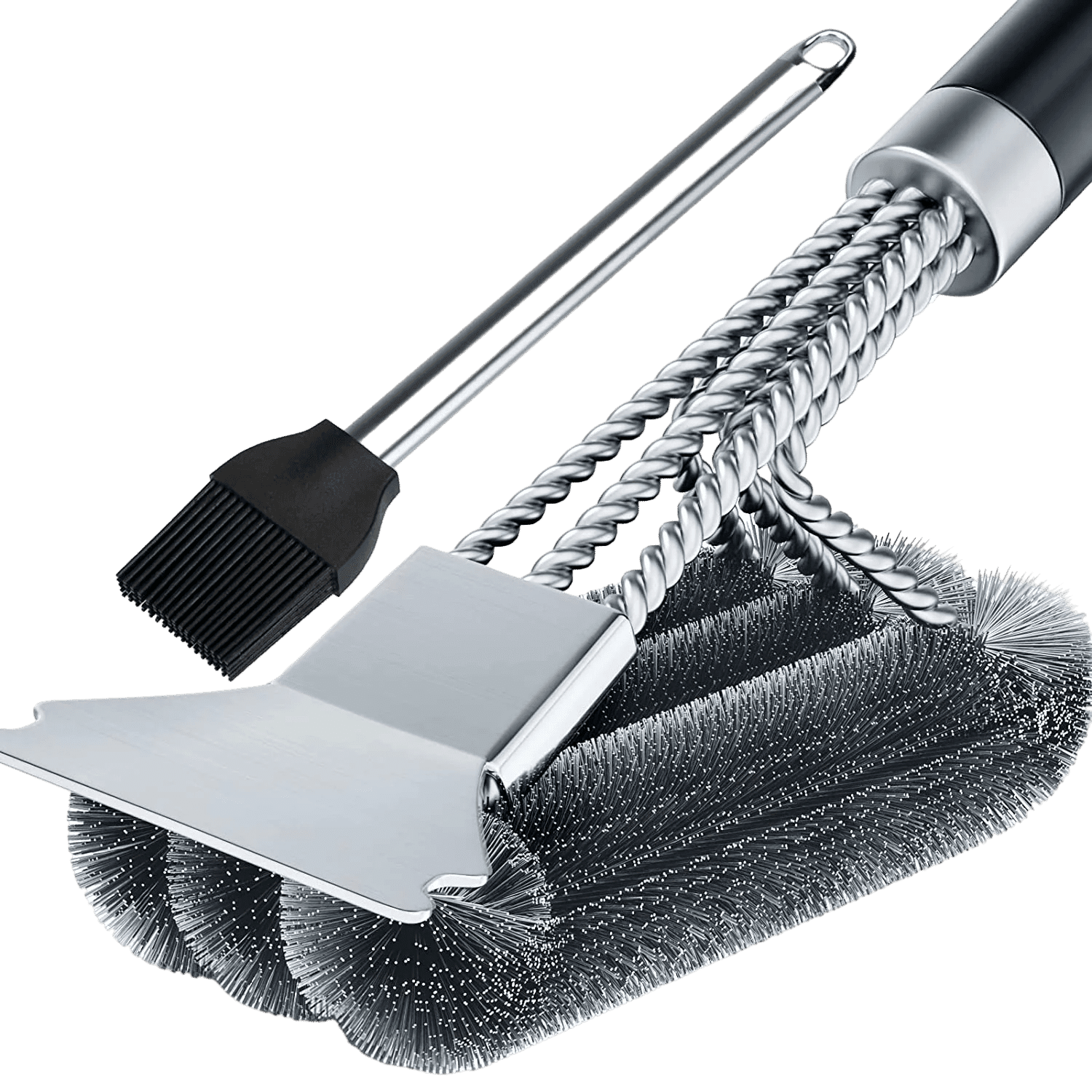 JELLAS Brush for Outdoor Grill, BBQ Brush for Grill Cleaning, 18" Grill Cleaner Brush and Scraper for Gas/Porcelain/Charbroil Grates, Smoker Grill Accessories Tool EasyOptionXY LLC