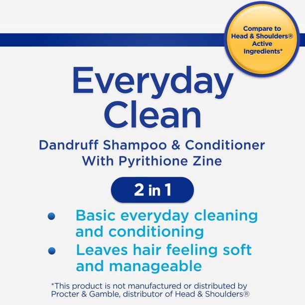 Equate Everyday Clean Dandruff Relief 2 in 1 Shampoo Plus Conditioner; 13.5 fl oz
