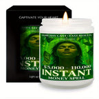 1pc 5. 3 Oz Instant Money Spell Casting Scented Candle Soybean Wax Gift Idea For Women Men Adult Bestie Coworker Husband Wife Him Her Son Daughter Dad Mum Sister Brother Family On Birthday Xmas New Year Funny Unique Essential Lootquake LLC
