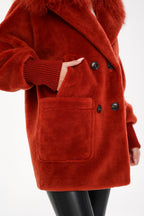 Genuine Lama Fur Peruvian Wool Coat - SJB-DIAMOND ELITES