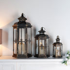 20.5''&14"&10" H Set of 3 Outdoor Candle Lanterns Lootquake LLC
