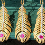Light Luxury 925 Silver Brushed Feather Pendant Necklace Pi-Mart