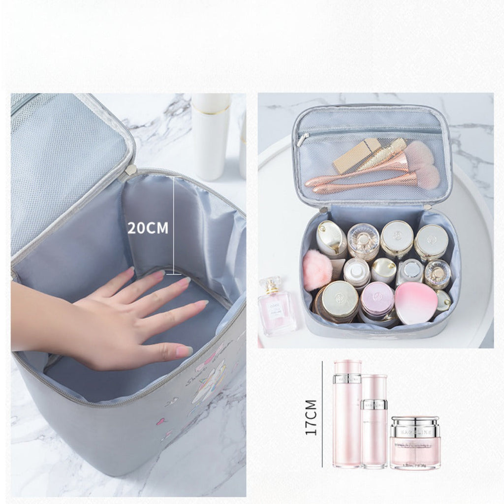 Waterproof cosmetic bag, large capacity foldable portable travel bag, women's cosmetic storage bag, toilet bag, makeup bag organizer, - SJB-DIAMOND ELITES