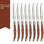 Stainless Steel Rosewood Wooden Handle Western Knife Steak Knife And Fork Set Pi-Mart
