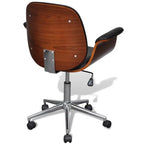 vidaXL Swivel Arm Chair Bent Wood and Faux Leather - SJB-DIAMOND ELITES