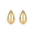 18K Gold Plated Teardrop Moissanite Stud Earrings 925 Sterling Silver BandsCo Straps