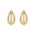 18K Gold Plated Teardrop Moissanite Stud Earrings 925 Sterling Silver BandsCo Straps