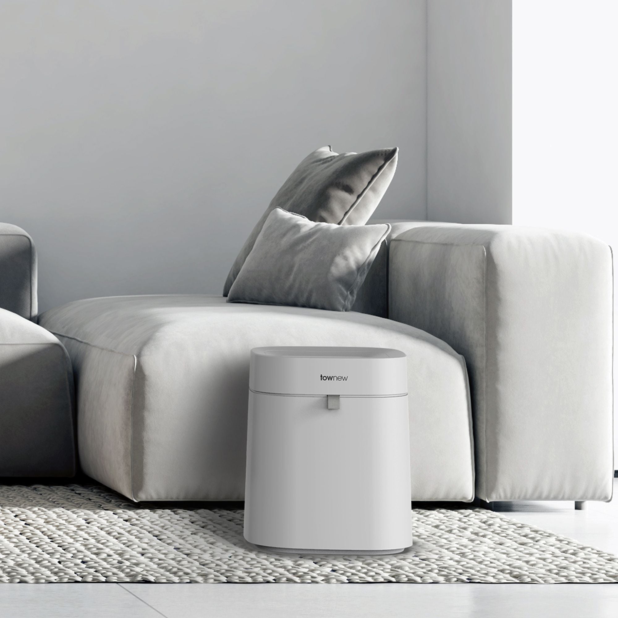 TOWNEW T02B Air Lite 4.4 Gallon White Smart Trash Can EasyOptionXY LLC