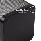 Mind Reader Mesh Trash Can, Waste Paper Basket, Square, Office, Metal Mesh, Set of 4, Black