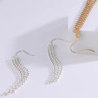 Simple Golden Chain Earrings - Stylish Minimalist Drop Earrings - SJB-DIAMOND ELITES