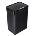 Honey Can Do 13.2 Gallon Trash Can, Touchless Kitchen Trash Can, Black Stainless Steel