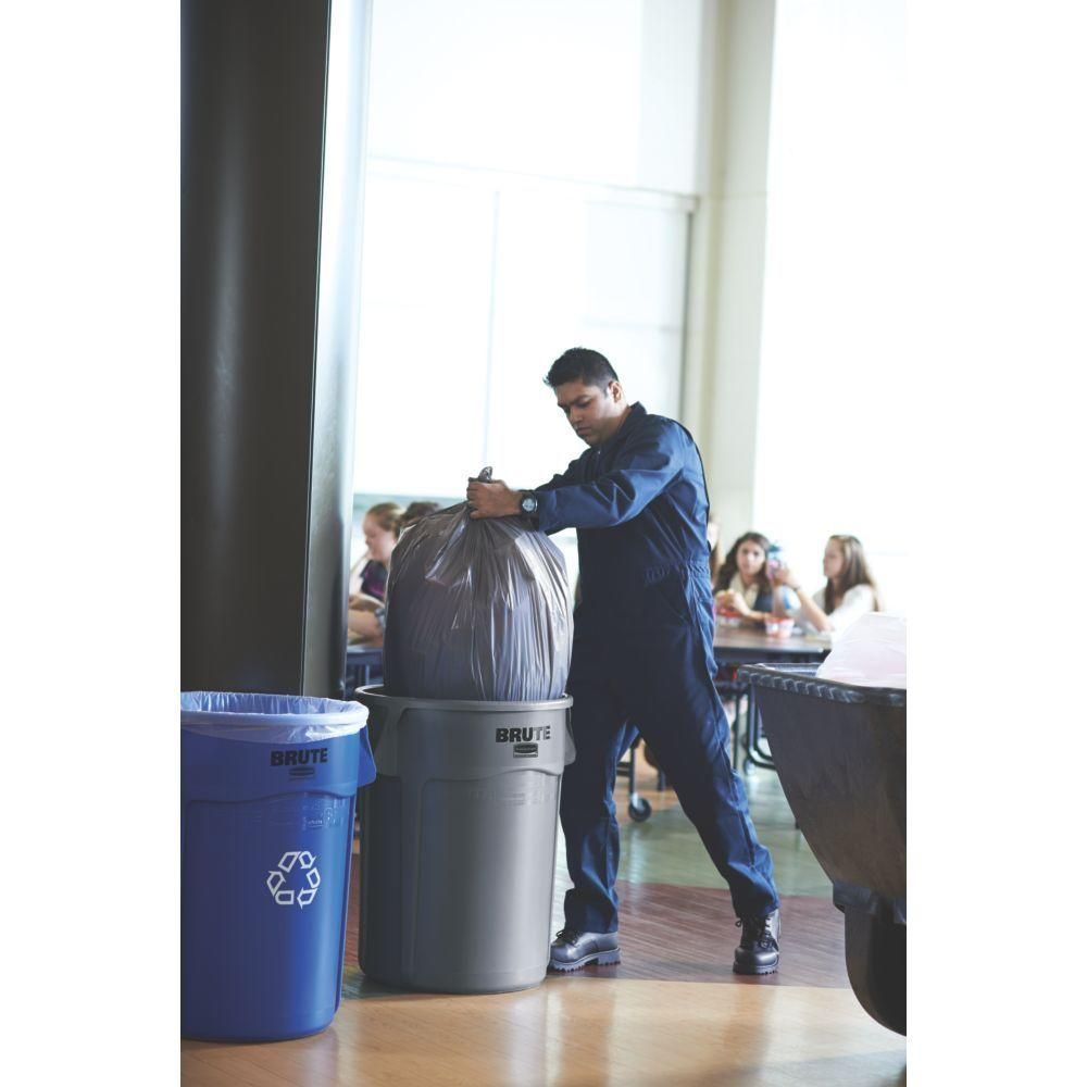 Rubbermaid Commercial FG863292GRAY 32 gal Garbage Can Brute All-Inclusive Container, (Gray) EasyOptionXY LLC