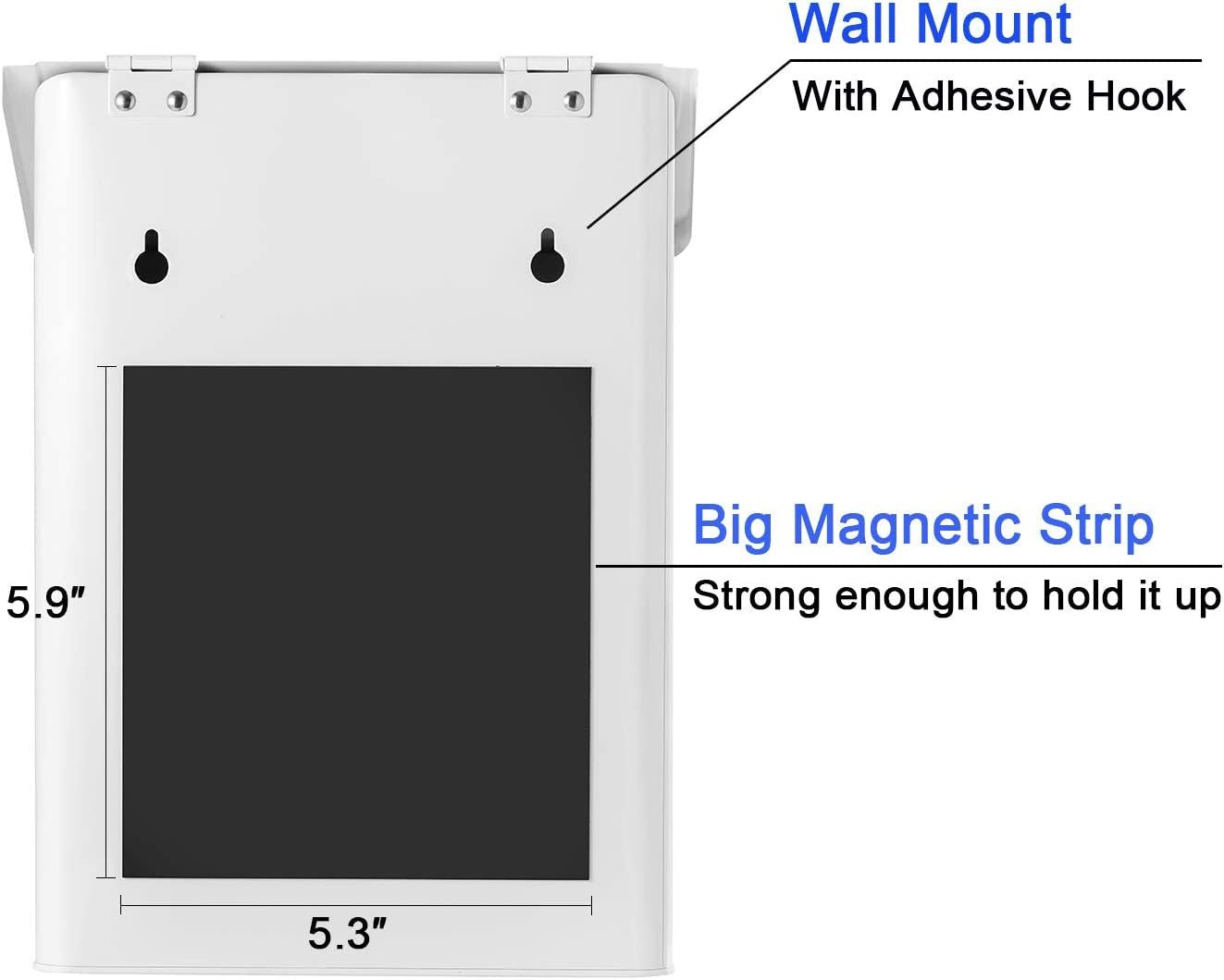 Metal Magnetic Lint Bin for Laundry Room, Wall Mounted Lint Box Holder Trash can with lid for Dryer - SJB-DIAMOND ELITES