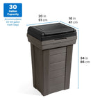 Step2 Lakewood Dark Cedar Outdoor Patio and Exterior Garbage Can - SJB-DIAMOND ELITES