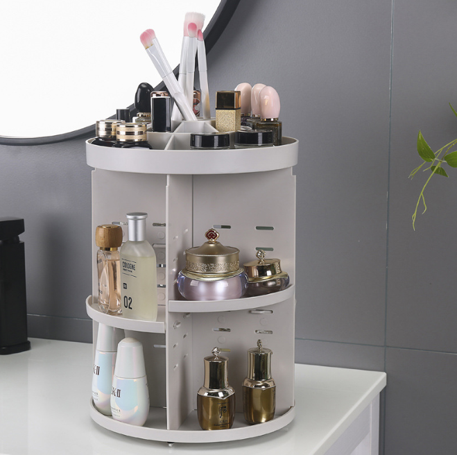 360 Degree Rotating Acrylic Cosmetic Storage Box Makeup Box Pi-Mart