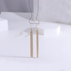 Simple Golden Chain Earrings - Stylish Minimalist Drop Earrings - SJB-DIAMOND ELITES