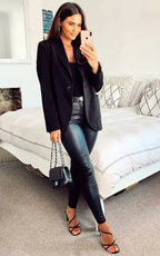 De La Creme - Womens Patch Pocket Tailored Fit Blazer
