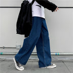 Denim Trousers Men's Korean-style Straight Loose Teen Lootquake LLC
