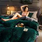 Single Double Quilt Cover Three-piece Set Winter Body Keep Warm Pi-Mart