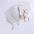Simple Golden Chain Earrings - Stylish Minimalist Drop Earrings - SJB-DIAMOND ELITES