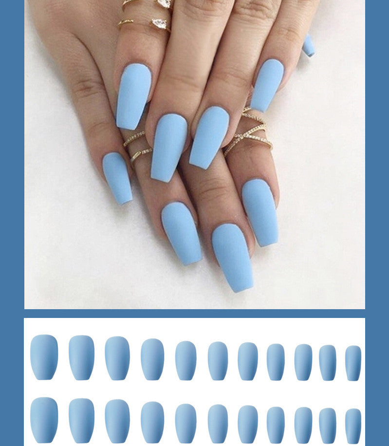 Frosted ballet fake nails Pi-Mart