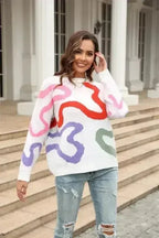 Multi Color Swirl Sweater - SJB-DIAMOND ELITES