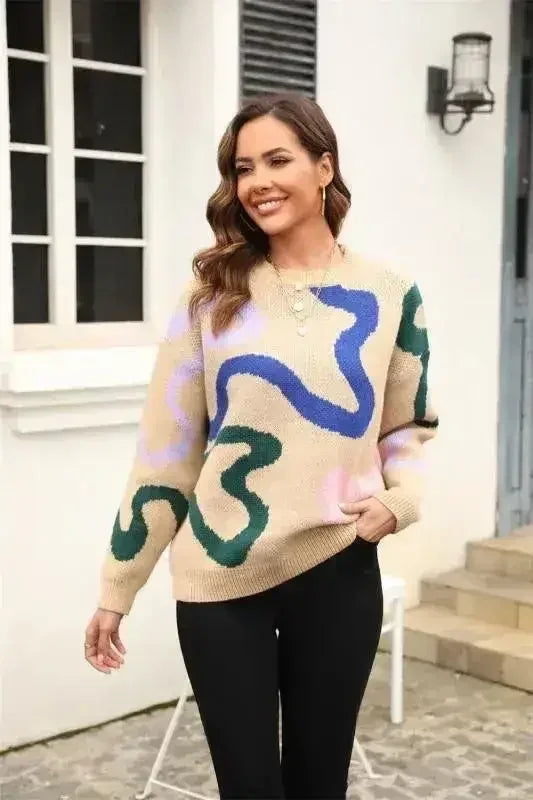 Multi Color Swirl Sweater - SJB-DIAMOND ELITES