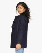 Wool Blend Contrast Trim Coat (1920)