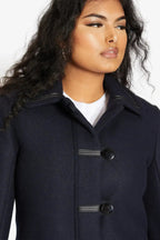 Wool Blend Contrast Trim Coat (1920)