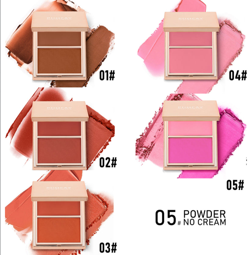 PHOFAY Double-Take Cream & Powder Blush Duo Pi-Mart