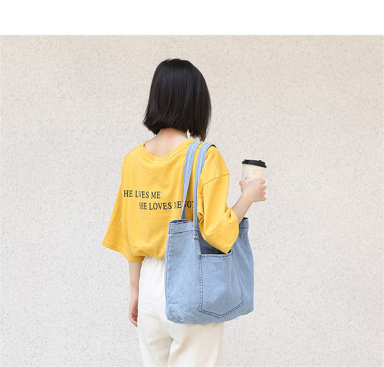 Denim handbag Pi-Mart